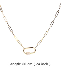 Fashion Large 60cm Geometrical Zircon Alloy Necklace
