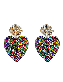 Fashion Color Love Pearl Stud Earrings