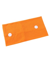 Fashion Orange Button Headband Elastic Wide Side Hair Band
