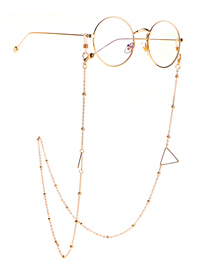 Fashion Triangle Triangle Geometry Color Retention Beaded Glasses Chain