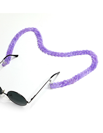 Fashion 5 Purple Acrylic Chain Solid Color Glasses Chain
