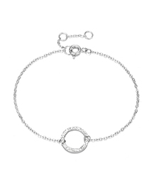 Fashion Steel Color Hollow Round Adjustable Chain Bracelet