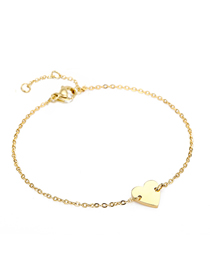 Fashion 14k Gold Love Chain Adjustable Bracelet
