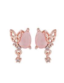Fashion ?earrings Jade Micro Zircon Butterfly Earring Ring Necklace