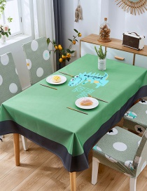 Fashion Good Morning Green (140 * 210cm Without Chair Cover) Printed Dustproof And Waterproof Household Tablecloth