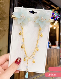 Fashion Blue Flower Resin Crystal Bell Chain Forehead With