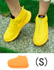 Fashion Orange (s Code) Non-slip Wear-resistant Thick Silicone Rain Boots