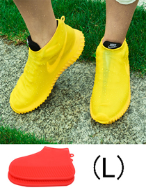 Fashion Red (l Code) Non-slip Wear-resistant Thick Silicone Rain Boots