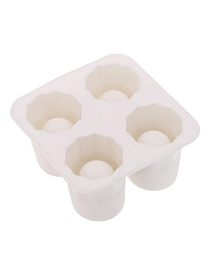 Fashion White Four-hole Plastic Ice Mould