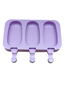 Fashion 3 Purple Ellipses Diy Silicone Ice Cream Mold Box