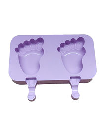 Fashion 2 With Purple Foot Prints Diy Silicone Ice Cream Mold Box