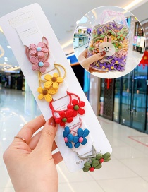 Fashion Xuanya Xiaohua 10 Bags Candy Animal Fruit Flower Contrast Elastic Hair Rope