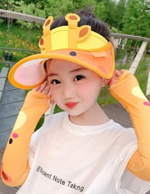 Fashion Cute Giraffe 2 Years Old-12 Years Old Animal Color Stitching Adjustable Children S Sun Hat (45cm-58cm)