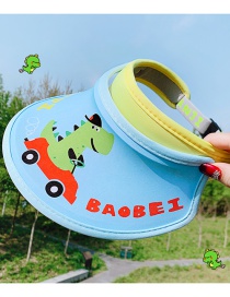 Fashion Blue Car Dinosaurs 2 Years Old-12 Years Old Animal Color Stitching Adjustable Children S Sun Hat (45cm-62cm)