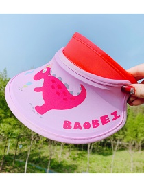 Fashion Big Pink Dinosaurs 2-12 Years Old Animal Color Stitching Adjustable Children S Sun Hat (45cm-66cm)