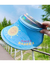 Fashion Blue Sun 2 Years Old-12 Years Old Animal Color Stitching Adjustable Children S Sun Hat (45cm-68cm)