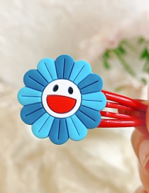 Fashion Blue Flowers Flower Animal Hit Color Alloy Rubber Children Hairpin