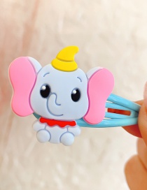 Fashion Elephant Flower Animal Hit Color Alloy Rubber Children Hairpin