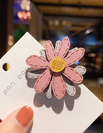 Fashion Pink Ash Daisy-hairpin Suede Daisy Hit Color Hairpin Hair Rope