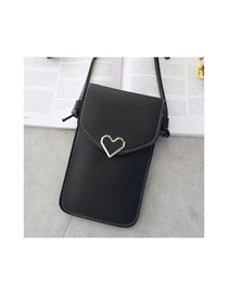 Fashion Black Caring Metal Transparent Touch Screen Multifunctional Mobile Phone Bag