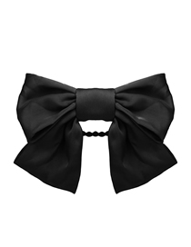 Fashion Black Large Bowknot Fabric Double-layer Hairpin Hair Rope