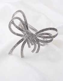 Fashion Silver Diamond Bangle Butterfly Alloy Bracelet