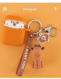 Fashion Orange Deer + Headphone Bag Geometry Dinosaur Apple Wireless Bluetooth Headset Silicone Case