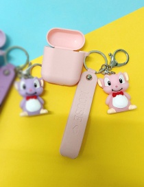 Fashion Pink Mouse + Pink Headphone Case (3rd Generation Pro) Mouse Apple Wireless Bluetooth Headset Silicone Case