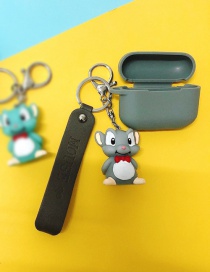 Fashion Squirrel + Gray Headphone Case (3rd Generation Pro) Mouse Apple Wireless Bluetooth Headset Silicone Case