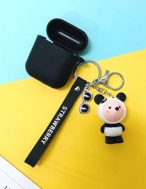 Fashion Panda + Black Headphone Case (3rd Generation Pro) Animal Apple Wireless Bluetooth Headset Silicone Case