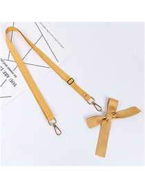 Fashion Pure Yellow Bowknot Can Be Slinged Into One Integrated Backpack Type Wide Lanyard Strap
