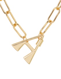 Fashion Gold Color A (60cm) Alloy Letter Necklace