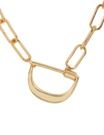 Fashion Gold Color D (60cm) Alloy Letter Necklace
