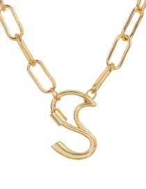 Fashion Gold Color S (60cm) Alloy Letter Necklace