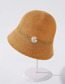 Fashion Yellow Daisy Embroidered Fisherman Hat