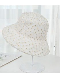 Fashion White Daisy Lace Sunscreen Fisherman Hat