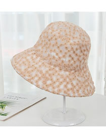 Fashion Pink Daisy Lace Sunscreen Fisherman Hat