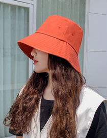 Fashion Orange Pure Color Fisherman Hat