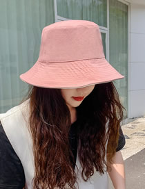 Fashion Pink Cotton Shading Double-sided Wearing Fisherman Hat