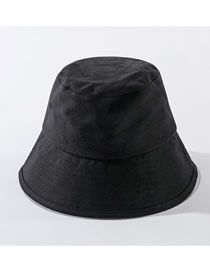 Fashion Black Pure Color Fisherman Hat