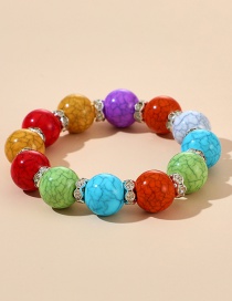 Fashion Turquoise Mix Handmade Beaded Colorful Crystal Bead Bracelet