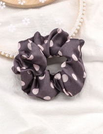 Fashion Dark Gray Polka Dot Printed Intestinal Loop Hair Rope