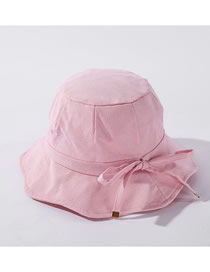 Fashion Pink Irregular Side Cotton Tethered Fisherman Hat