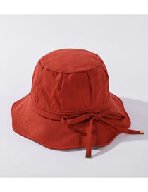 Fashion Red Irregular Side Cotton Tethered Fisherman Hat