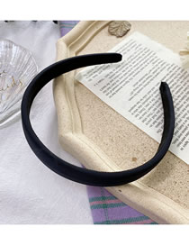 Fashion Black Sponge Solid Color Wide-brimmed Fabric Headband