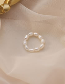Fashion Ring Models Irregular Pearl Bracelet Single Ring
