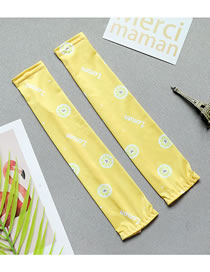 Fashion Lemon Animal Print Uv Protection Children's Sunscreen Ice Silk Sleeve