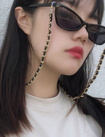 Fashion Golden Geometric Single-layer Chain Handmade Flannel Winding Glasses Chain