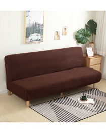 Fashion Deep Coffee Solid Color Corn Wool All-inclusive Dustproof Stretch Sofa Cover