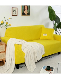 Fashion Lemon Yellow Thick Corn Wool Dustproof Solid Color All-inclusive Elastic Non-slip Sofa Cover